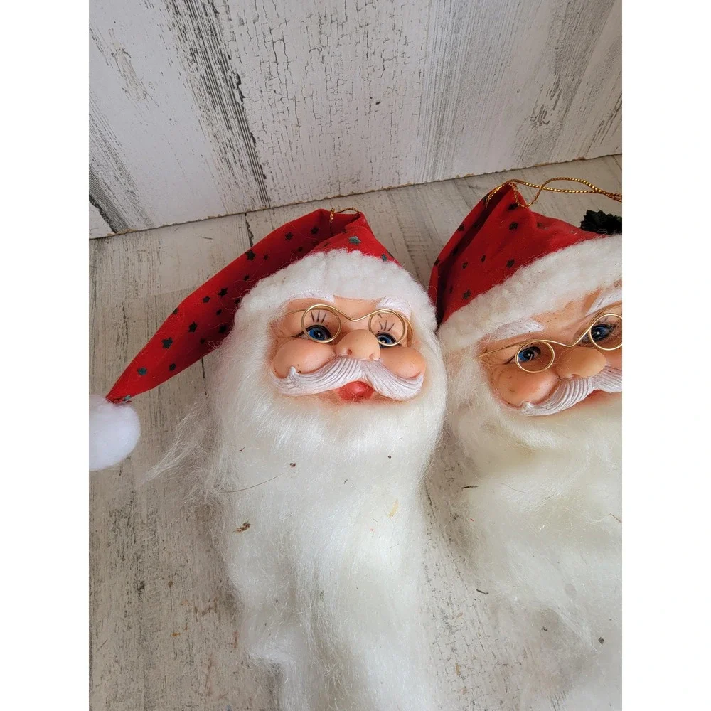 Vintage rustic Santa Claus beard set ornament unique home decor figure